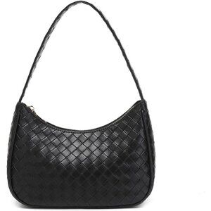 Women’s Bz Black Cute Hobo Tote Handbag Mini Clutch Purse with Zipper Closure